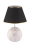 Opviq Lámpara de Mesa Balloon Negro, Blanco y Dorado